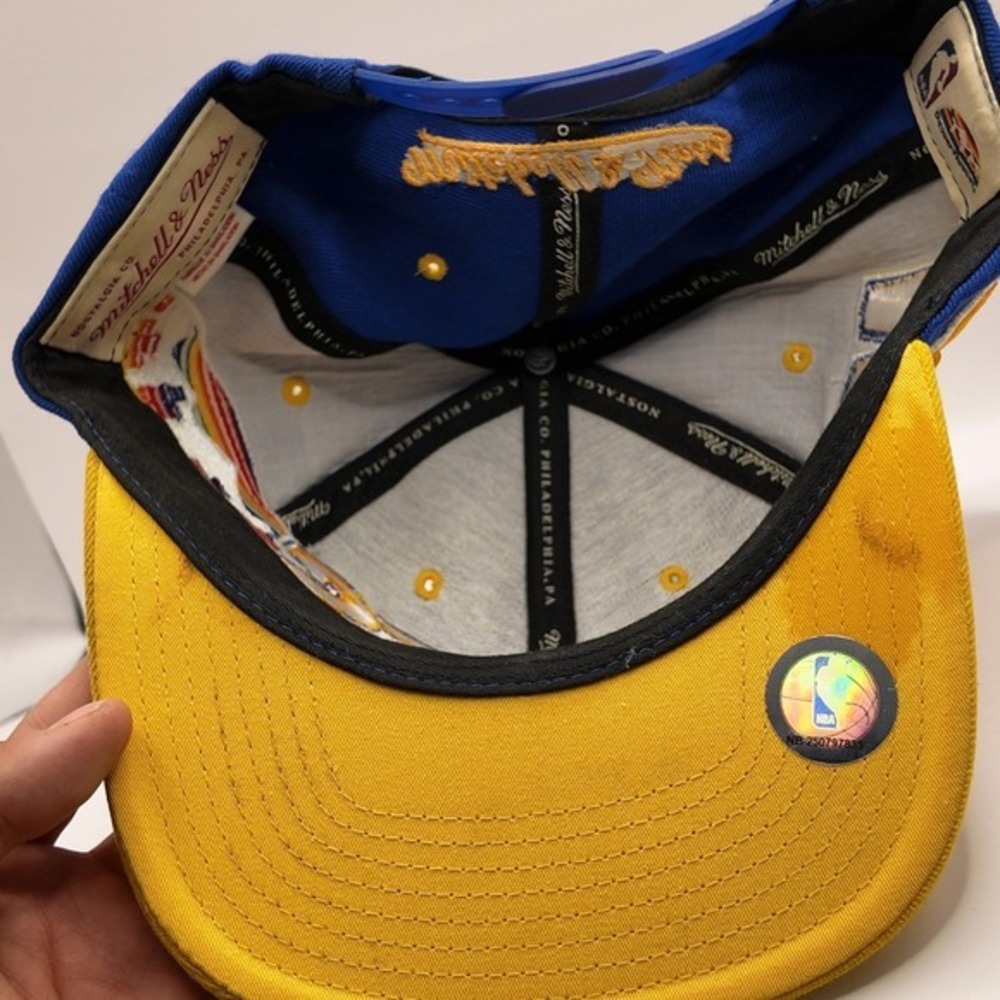 VTG 80/90s 3D SPELLOUT Mitchell & Ness Denver Nuggets NBA Hat Cap EMBROIDERED - Picture 5 of 8